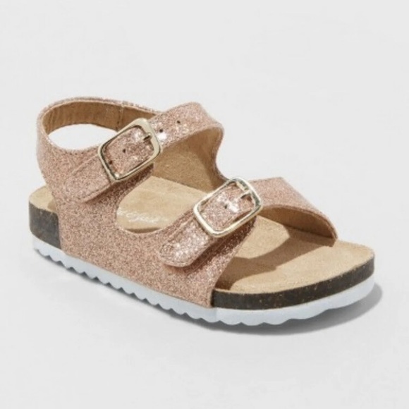Cat & Jack Other - Cat & jack Toddler Girls' Tisha Footbed Sandals -Rose Gold size 11